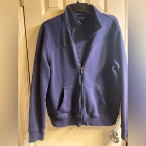 Michael Kors Zip Up Zip Front Long Sleeve Textured Sweatshirt Jacket Sz Large